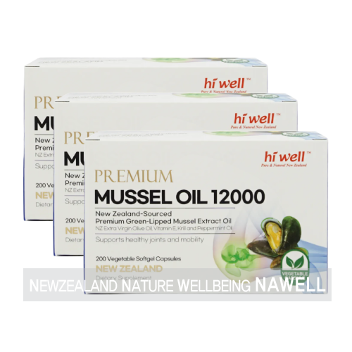 하이웰 초록입홍합 녹색입홍합 오일 12000mg 200캡슐 3박스