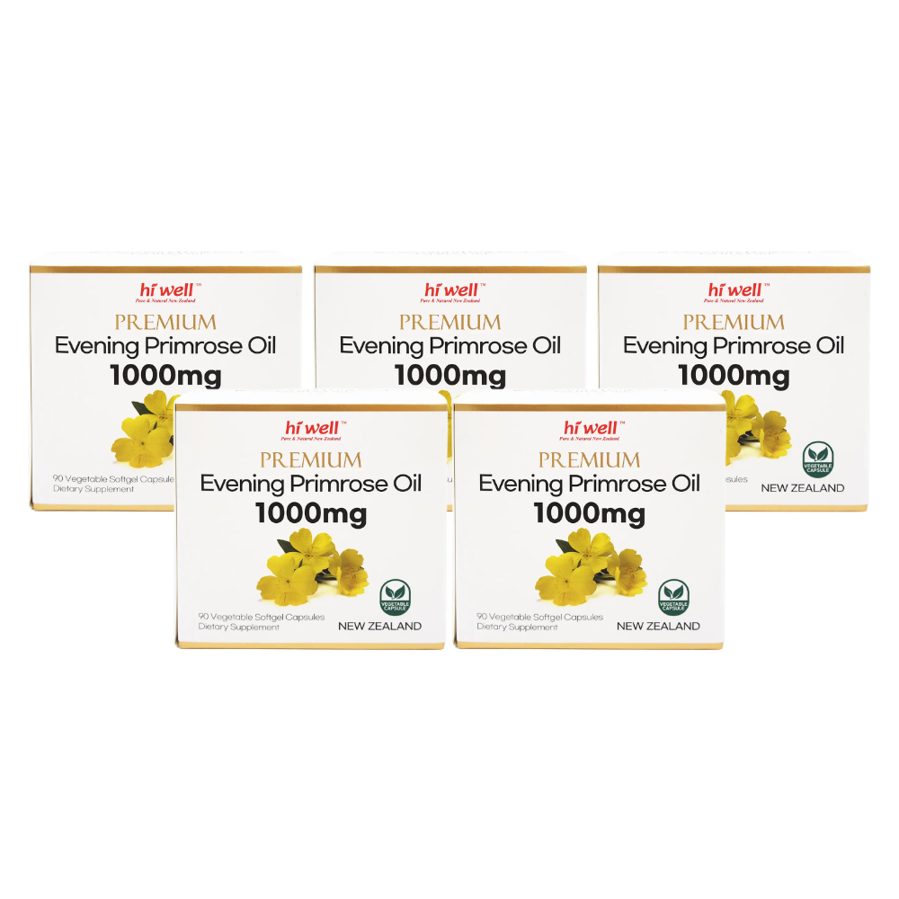 하이웰 유기농 달맞이꽃종자유=감마리놀렌산 (1000mg*90캡슐) 5통